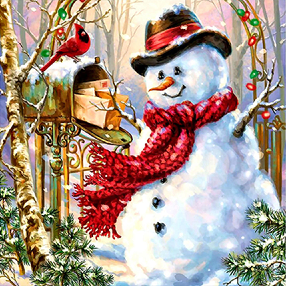 Snowman - Full Square Drill Diamond Painting 30*30CM