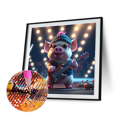 Rock Pig - Full Round Drill Diamond Painting 30*30CM