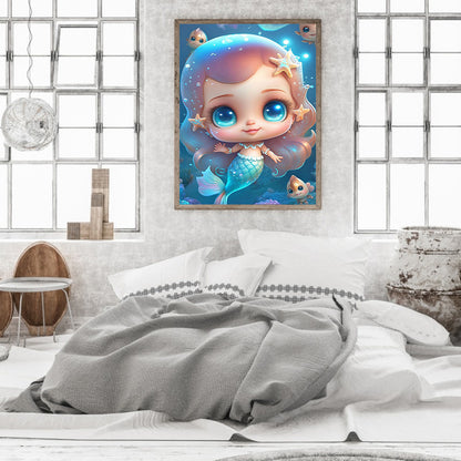 Little Mermaid - Full Round Drill Diamond Painting 30*45CM