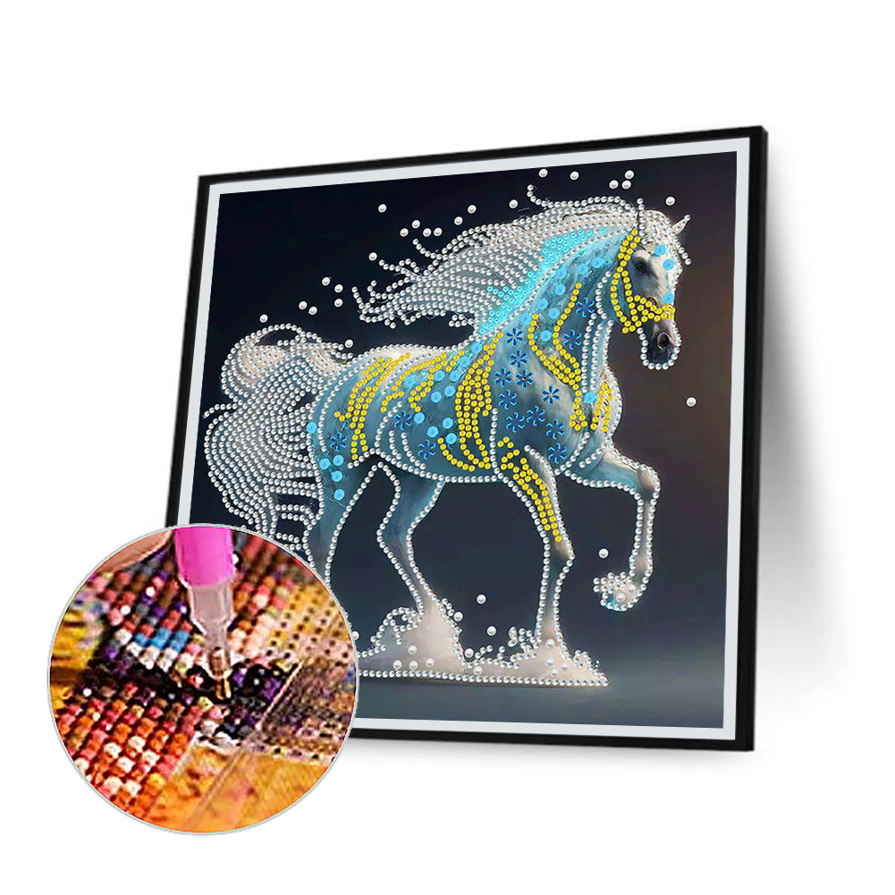 Chinese Zodiac - Horse - Special Shaped Drill Diamond Painting 30*30CM