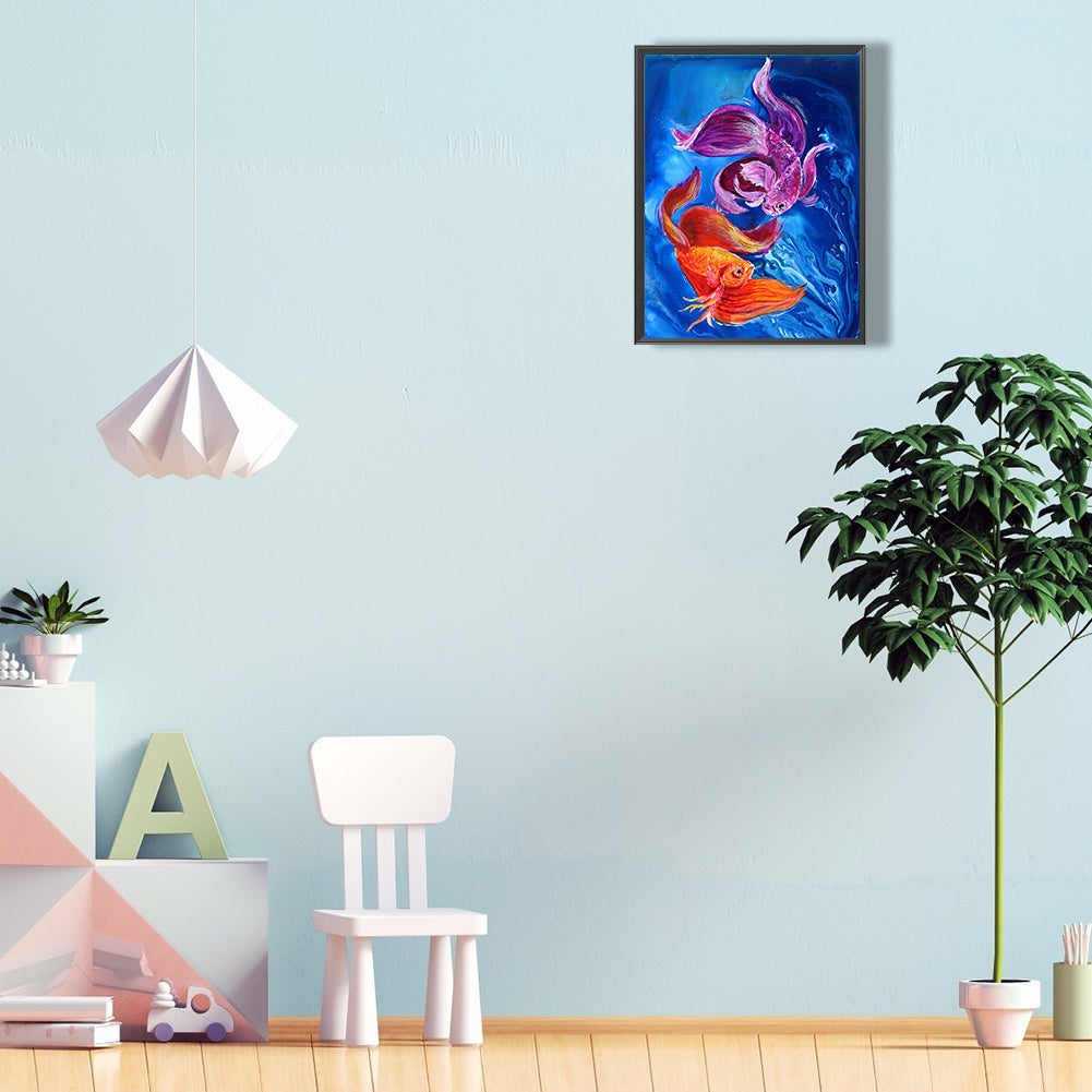 Pisces Totem - Full Round Drill Diamond Painting 30*40CM