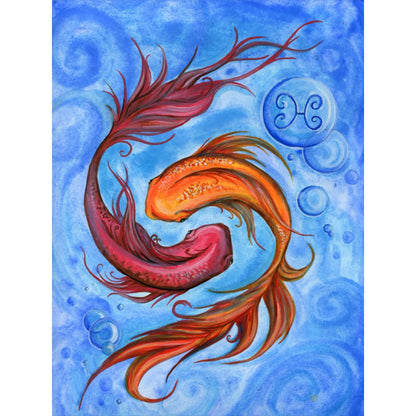 Pisces Totem - Full Round Drill Diamond Painting 30*40CM
