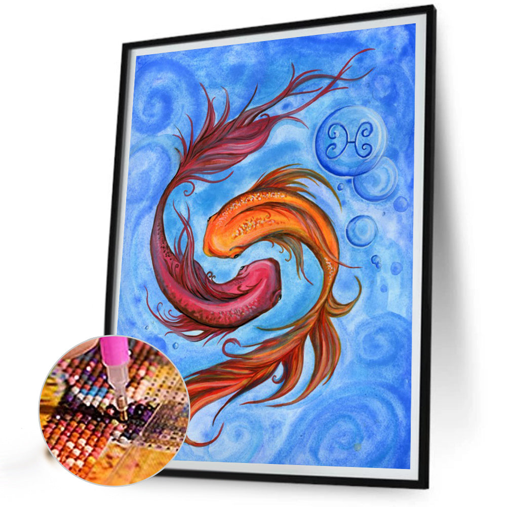 Pisces Totem - Full Round Drill Diamond Painting 30*40CM