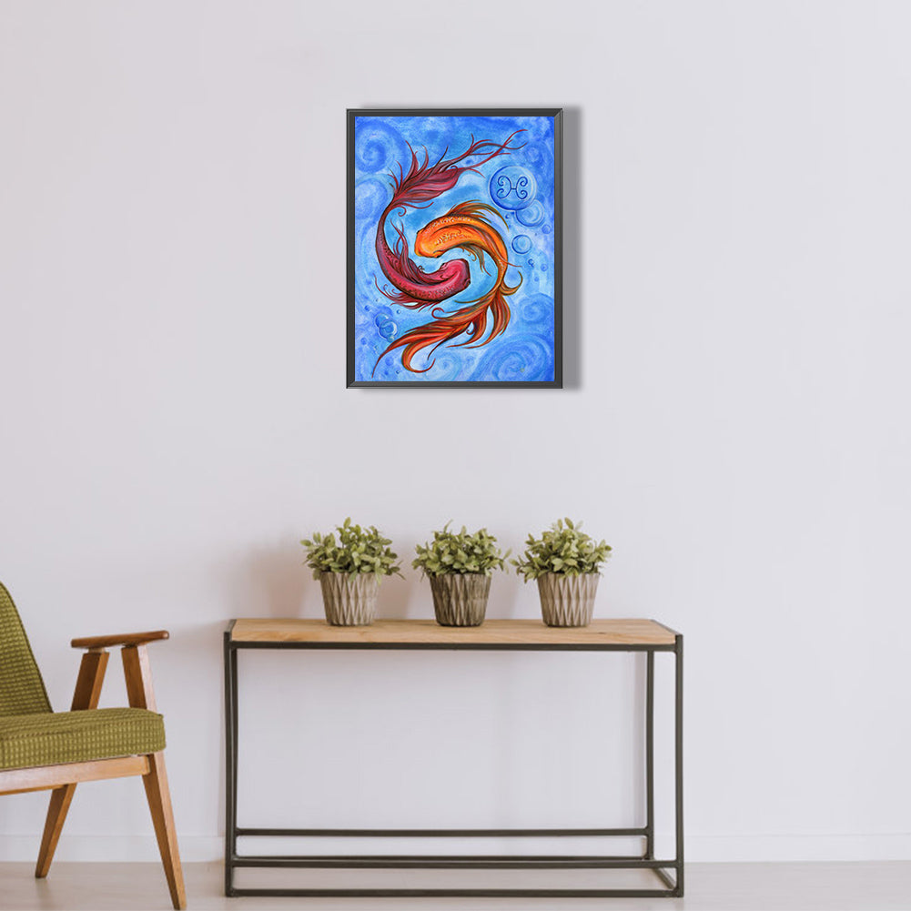 Pisces Totem - Full Round Drill Diamond Painting 30*40CM