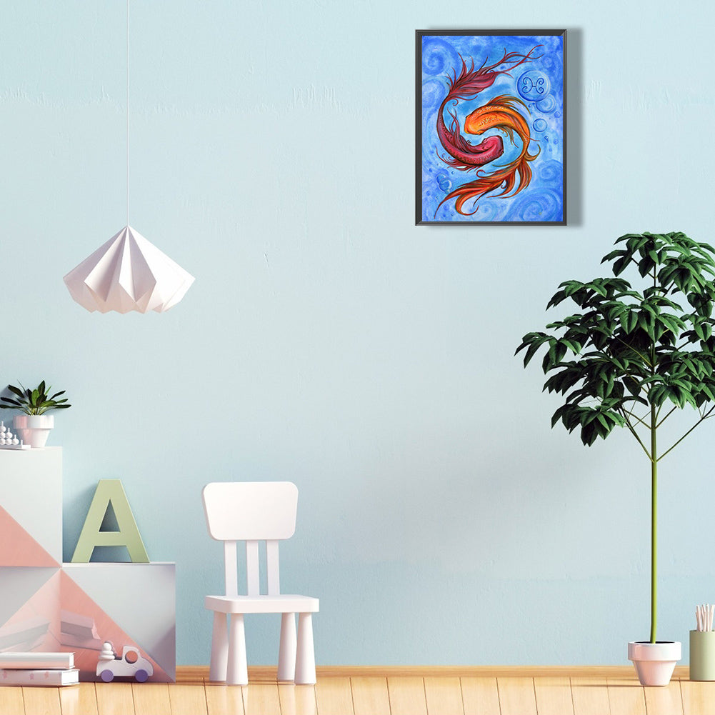 Pisces Totem - Full Round Drill Diamond Painting 30*40CM