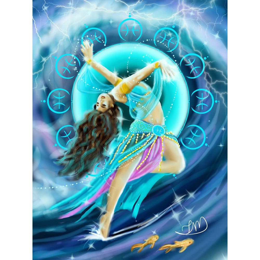 Pisces Totem - Full Round Drill Diamond Painting 30*40CM