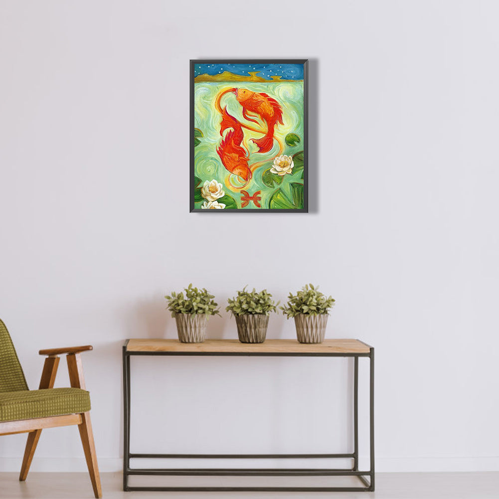 Pisces Totem - Full Round Drill Diamond Painting 30*40CM