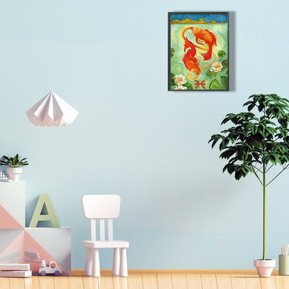 Pisces Totem - Full Round Drill Diamond Painting 30*40CM