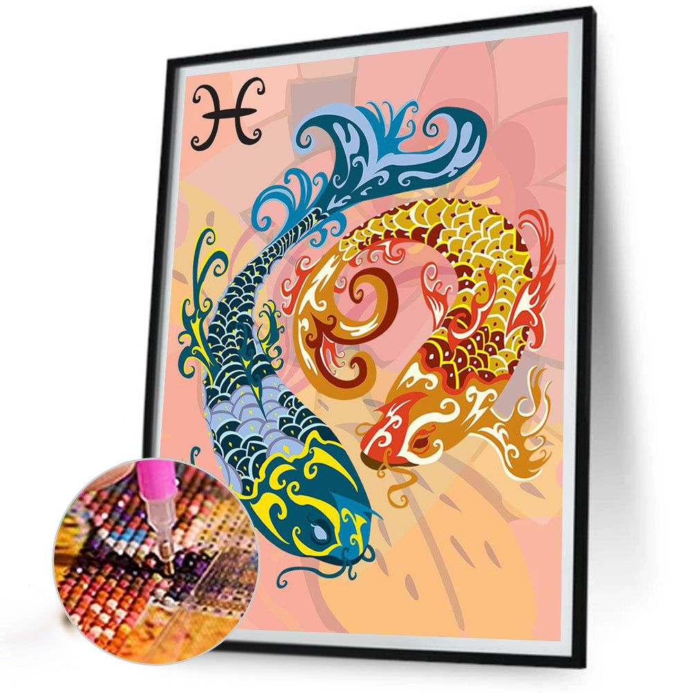 Pisces Totem - Full Round Drill Diamond Painting 30*40CM
