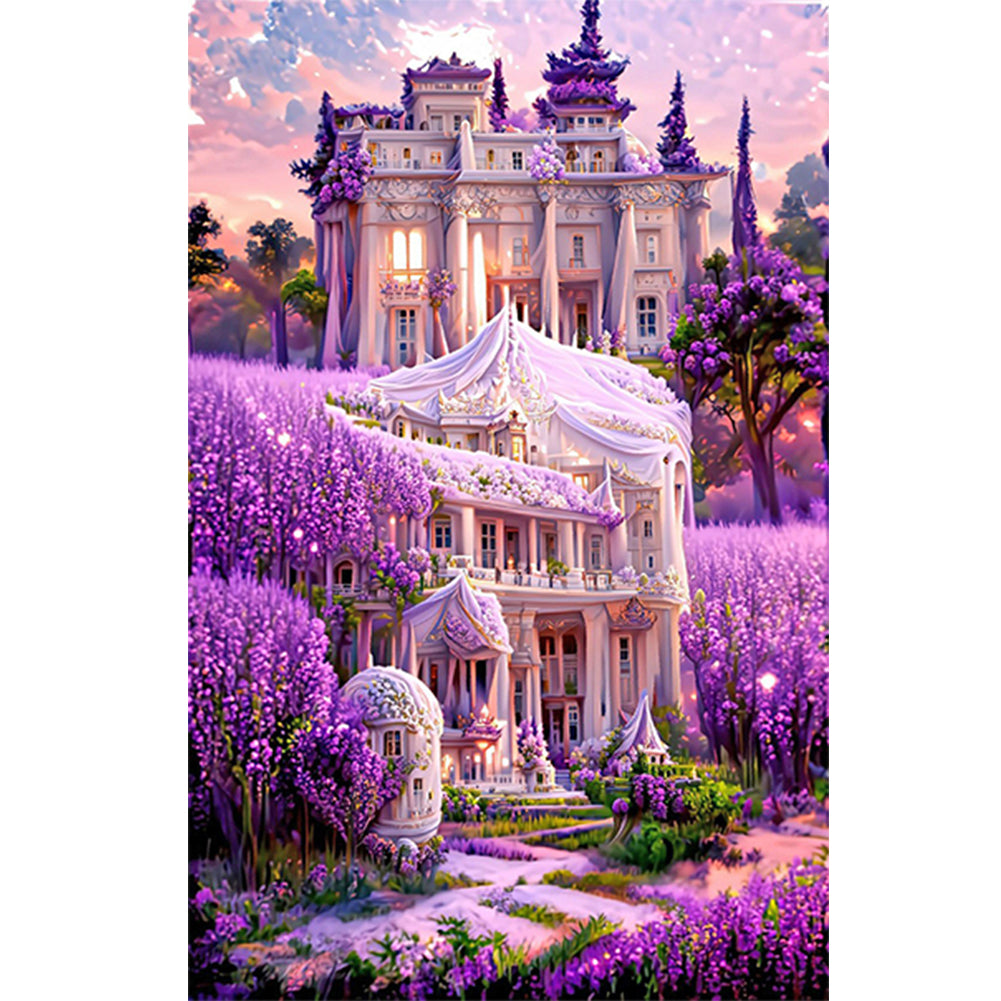 Lavender Palace - Full Round Drill Diamond Painting 45*70CM