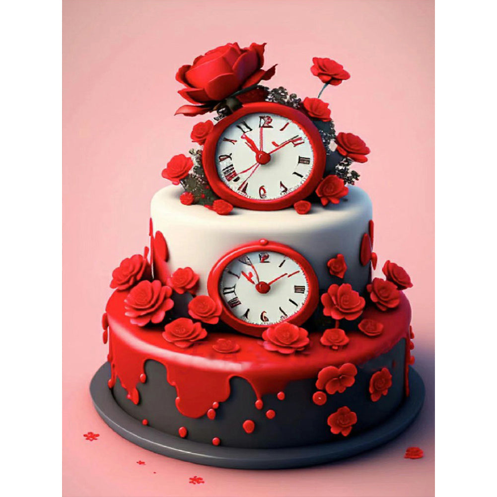 Floral Landscape Cake - Full Round Drill Diamond Painting 30*40CM