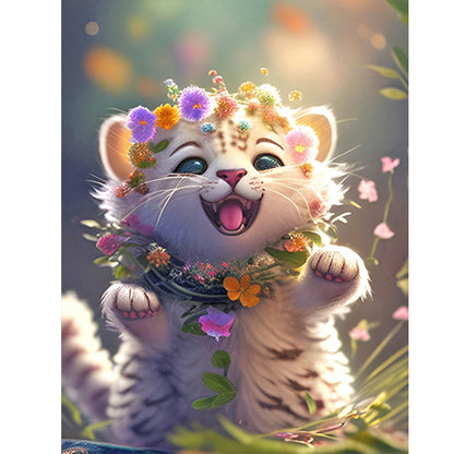 Chinese Zodiac Tiger - Full Round Drill Diamond Painting 30*40CM