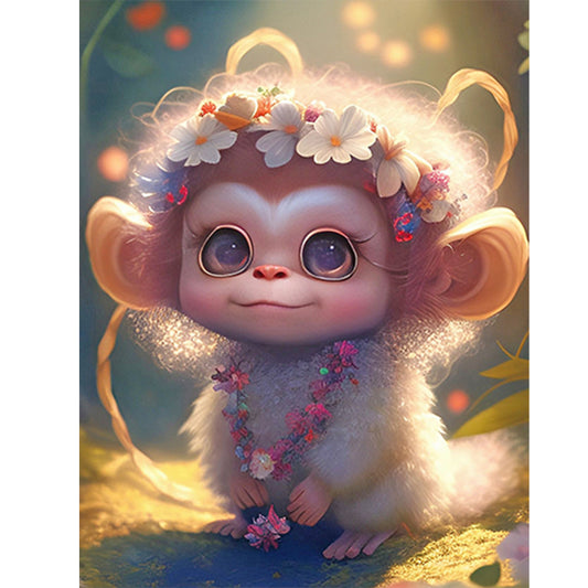 Chinese Zodiac Monkey - Full Round Drill Diamond Painting 30*40CM