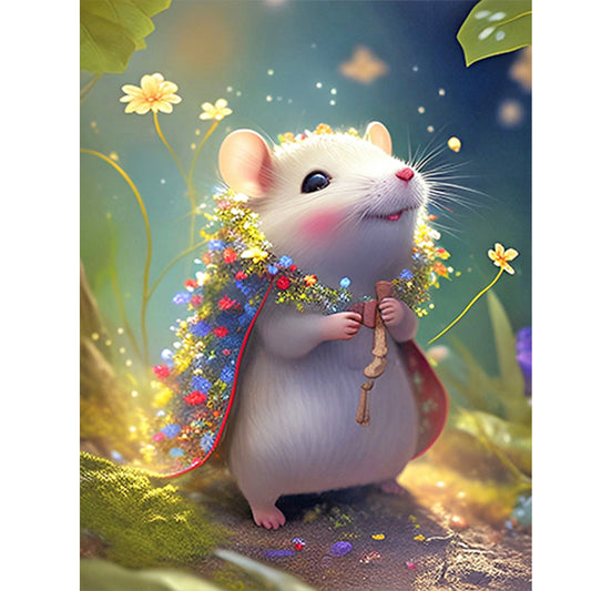 Chinese Zodiac Rat - Full Round Drill Diamond Painting 30*40CM