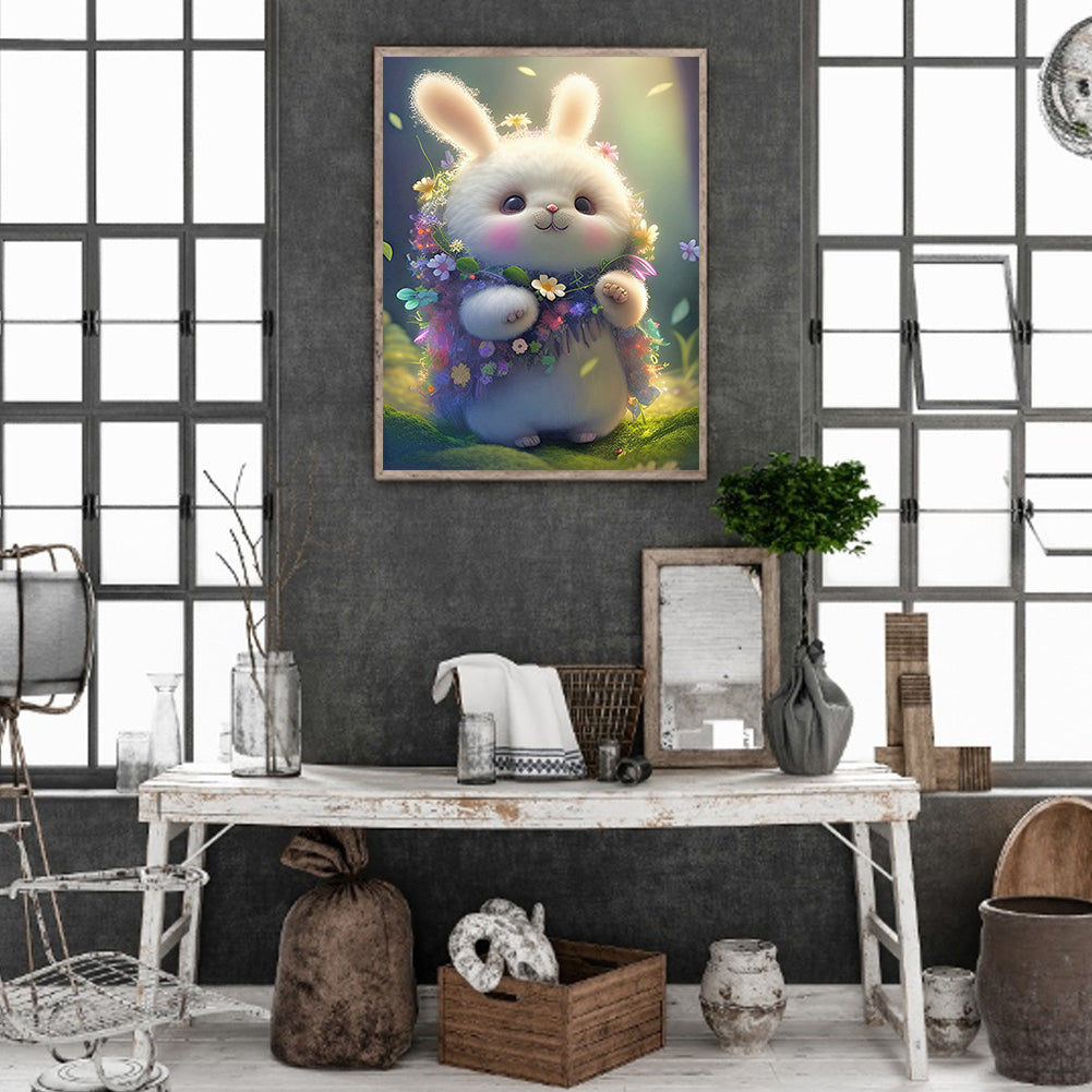 Chinese Zodiac Rabbit - Full Round Drill Diamond Painting 30*40CM