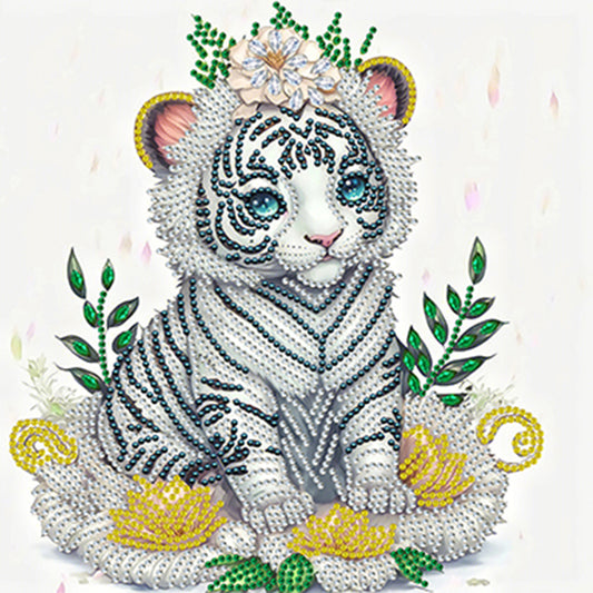 Comic Version Of The Zodiac Tiger - Special Shaped Drill Diamond Painting 30*30CM