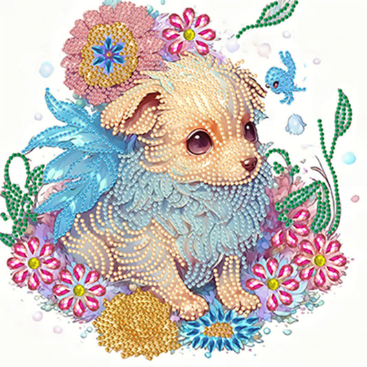 Comic Version Zodiac Dog - Special Shaped Drill Diamond Painting 30*30CM