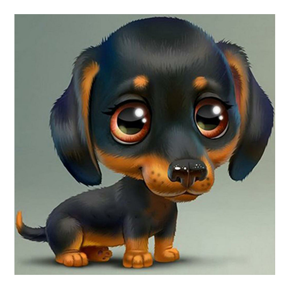 Big Headed Dachshund - Full Square Drill Diamond Painting 30*30CM