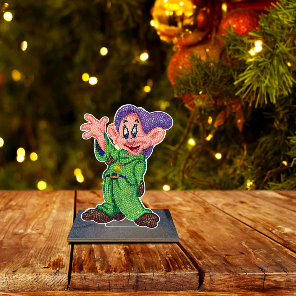 DIY Crystal Diamond Ornament Art Crafts Wooden Cartoon Home Decoration Kids Gift