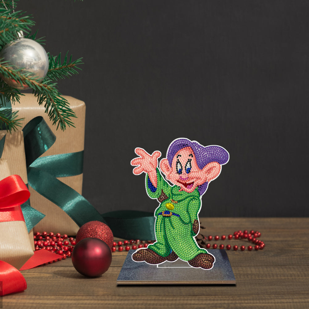 DIY Crystal Diamond Ornament Art Crafts Wooden Cartoon Home Decoration Kids Gift