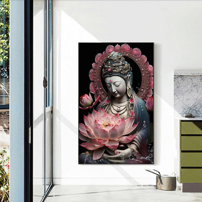 Buddhist Lotus Avalokitesvara - Full Round Drill Diamond Painting 40*60CM