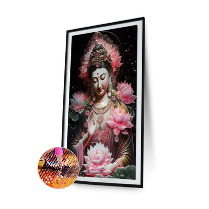 Buddhist Lotus Avalokitesvara - Full Round Drill Diamond Painting 40*60CM