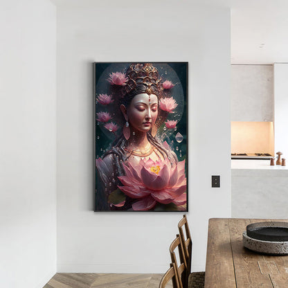 Buddhist Lotus Avalokitesvara - Full Round Drill Diamond Painting 40*60CM