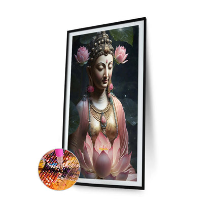 Buddhist Lotus Avalokitesvara - Full Round Drill Diamond Painting 40*60CM