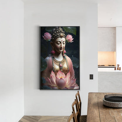 Buddhist Lotus Avalokitesvara - Full Round Drill Diamond Painting 40*60CM