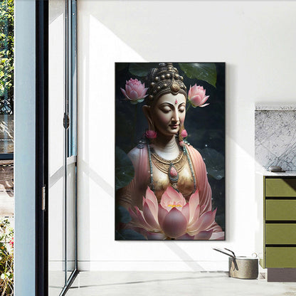 Buddhist Lotus Avalokitesvara - Full Round Drill Diamond Painting 40*60CM