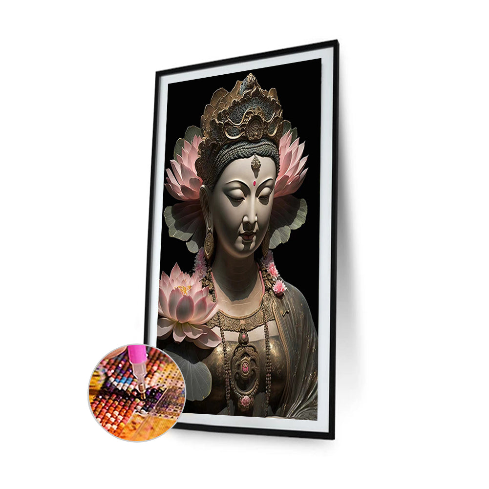 Buddhist Lotus Avalokitesvara - Full Round Drill Diamond Painting 40*60CM