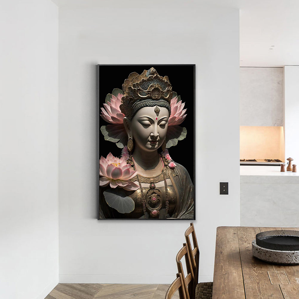 Buddhist Lotus Avalokitesvara - Full Round Drill Diamond Painting 40*60CM