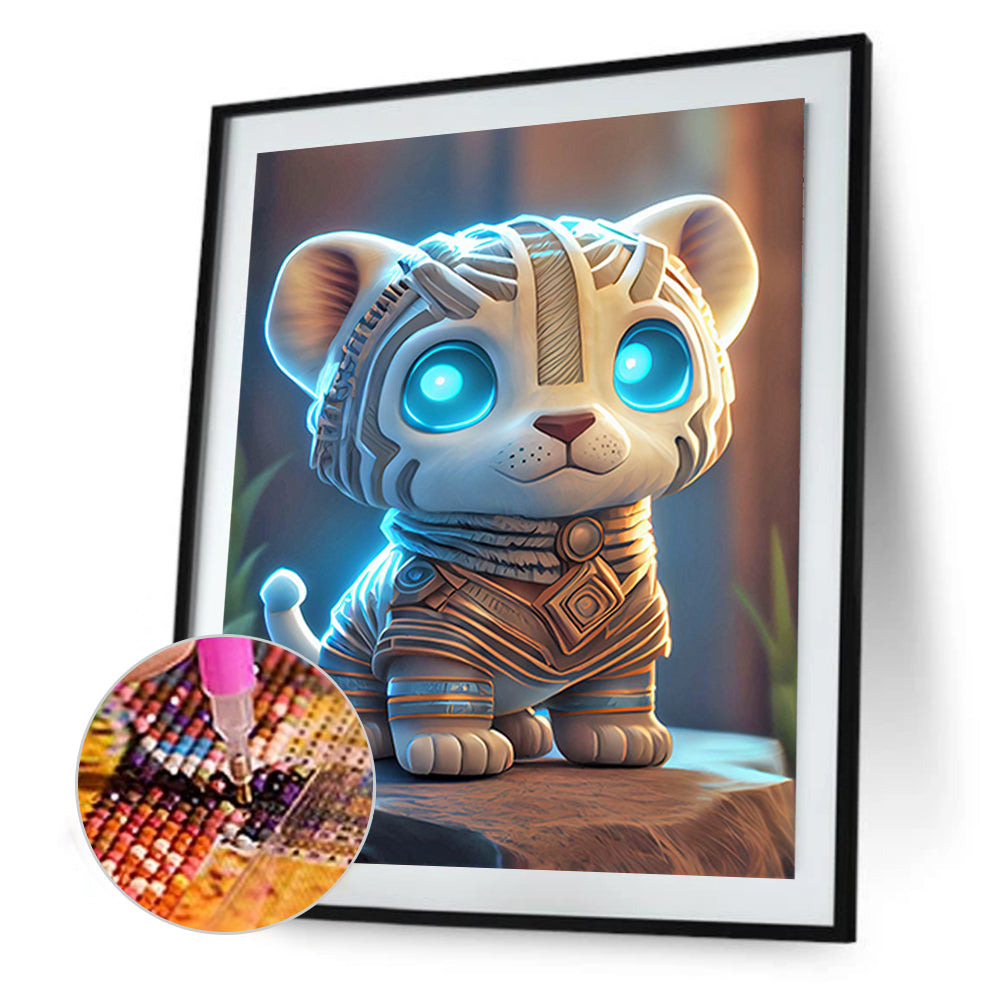 Mechanical Tiger - Full Round Drill Diamond Painting 30*40CM