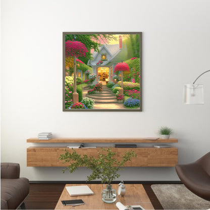 Flower Shop Entrance - Full Round Drill Diamond Painting 40*40CM