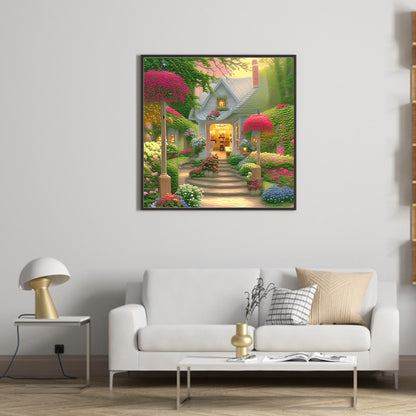 Flower Shop Entrance - Full Round Drill Diamond Painting 40*40CM