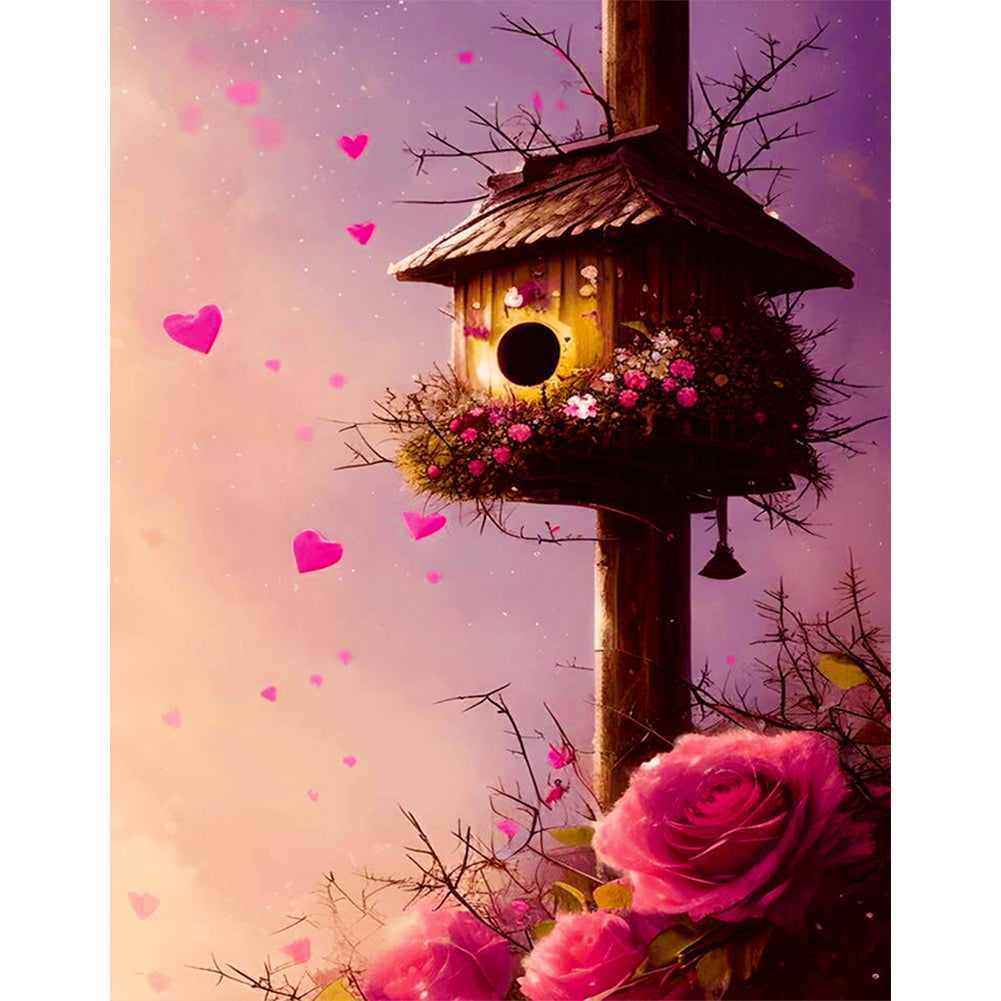 Bird House - Full Round Drill Diamond Painting 30*40CM