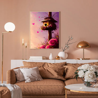 Bird House - Full Round Drill Diamond Painting 30*40CM
