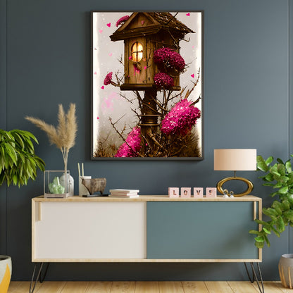 Bird House - Full Round Drill Diamond Painting 30*40CM