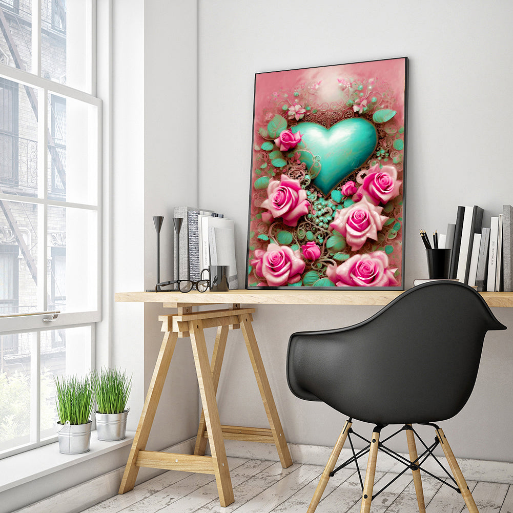 Love Rose - Full Round Drill Diamond Painting 30*40CM