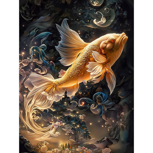 Mystery Goldfish - Full Round Drill Diamond Painting 30*40CM