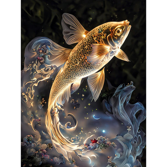 Mystery Goldfish - Full Round Drill Diamond Painting 30*40CM