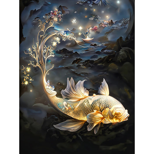 Mystery Goldfish - Full Round Drill Diamond Painting 30*40CM