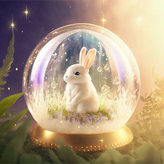 Fantasy Cartoon Rabbit Crystal Ball - Full Round Drill Diamond Painting 30*30CM