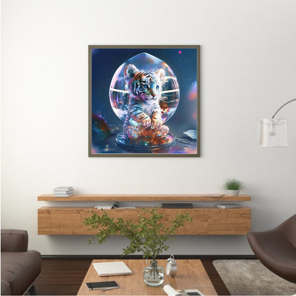 Fantasy Cartoon Tiger Crystal Ball - Full Round Drill Diamond Painting 30*30CM