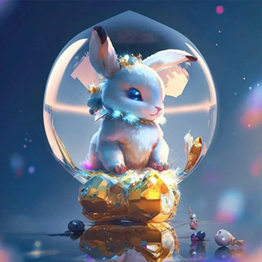 Fantasy Cartoon Rabbit Crystal Ball - Full Round Drill Diamond Painting 30*30CM