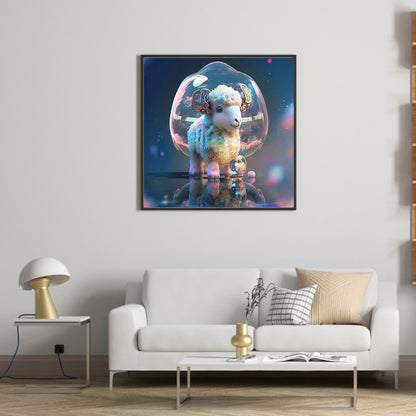 Fantasy Cartoon Sheep Crystal Ball - Full Round Drill Diamond Painting 30*30CM