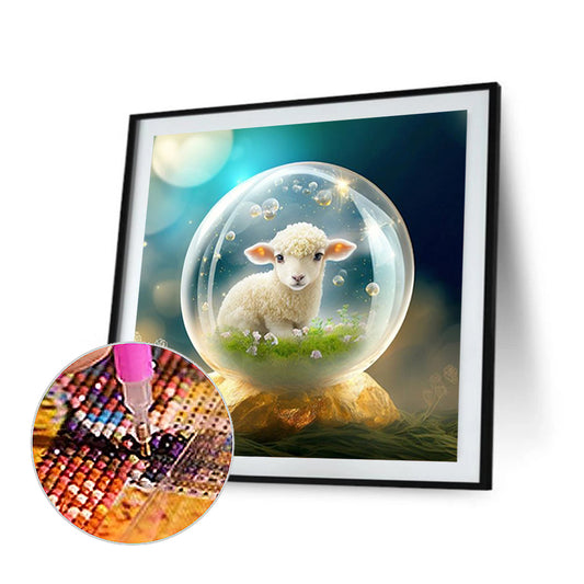 Fantasy Cartoon Lamb Crystal Ball - Full Round Drill Diamond Painting 30*30CM
