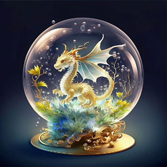 Fantasy Cartoon Pterosaur Crystal Ball - Full Round Drill Diamond Painting 30*30CM