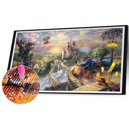 Beauty And The Beast - Full Square Drill Diamond Painting 80*40CM