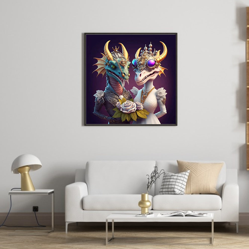 Wedding Animals - Dragon - Full Round Drill Diamond Painting 30*30CM